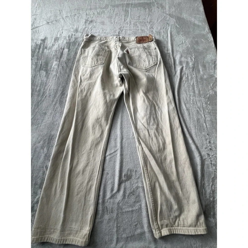Levi's 501 XX Jeans Mens 38x32 Tan Excellent Straight Leg Button Fly Denim Pants